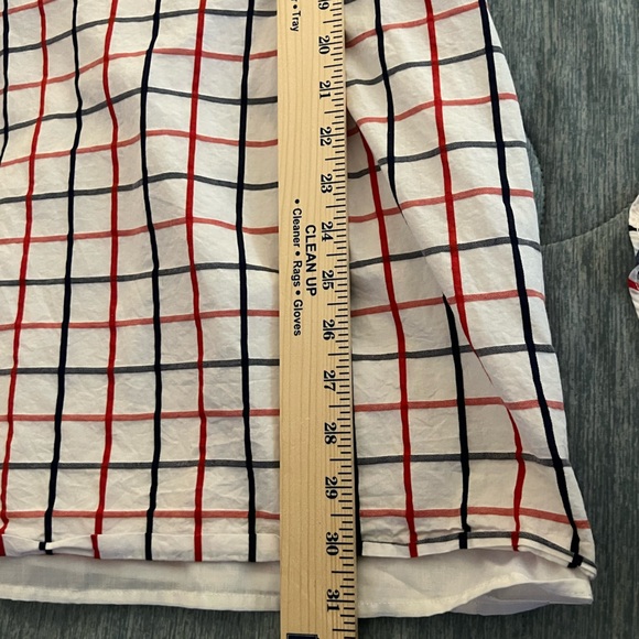 Grey Lab Ruffle Sleeve Plaid Mini Dress Medium - Picture 14 of 14